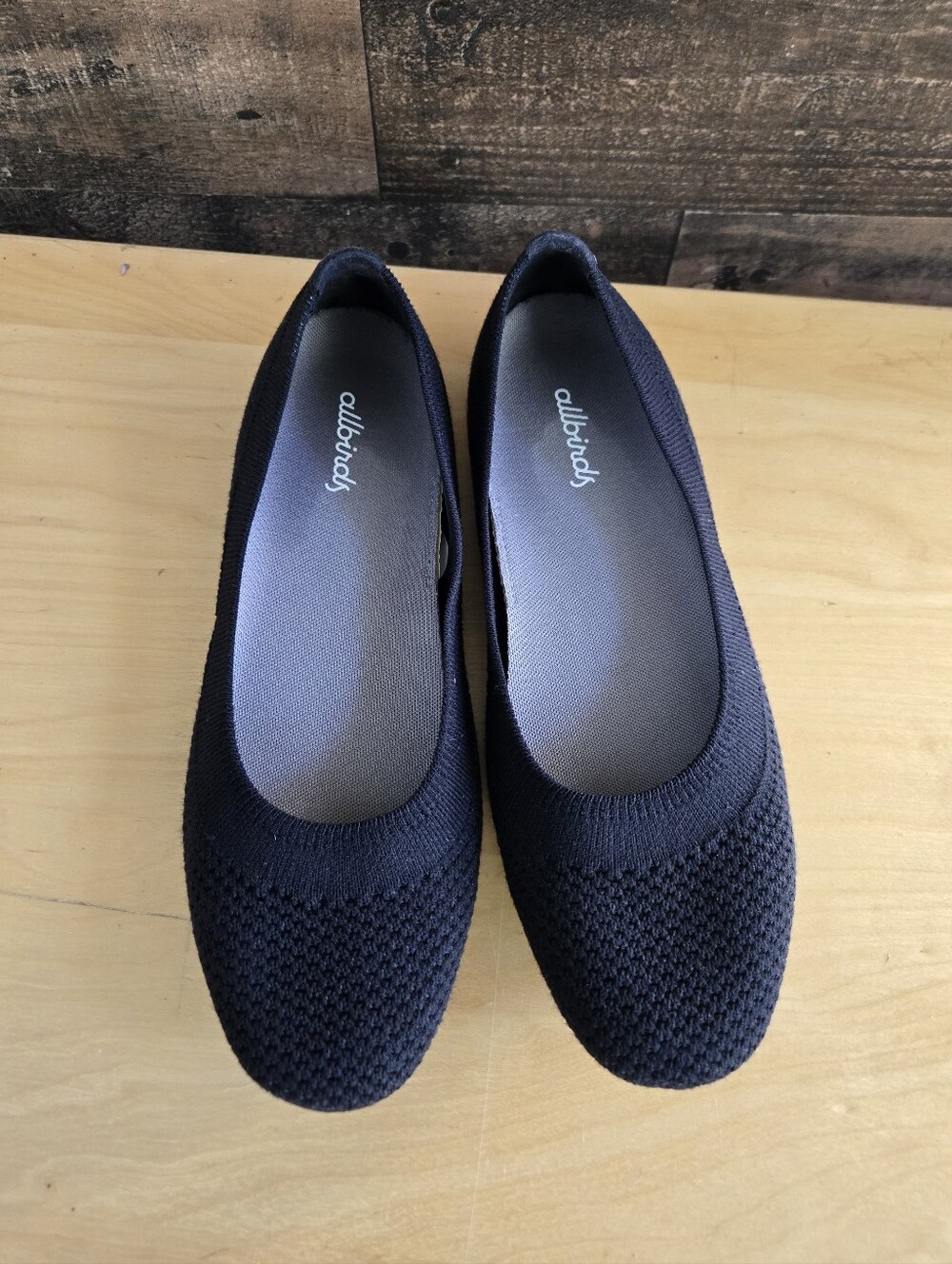 Allbirds Tree Breezer Womens Size 7 Black Casual SlipOn Ballet Flats Shoes Black